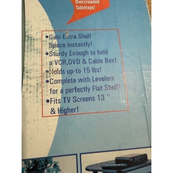 Vintage TV Monitor Top Shelf Smart Space Saver Rare Great For VCR 201712 NIB NOS - Picture 4 of 7